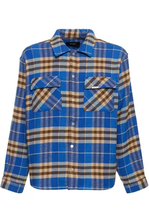Represent Checked Flannel Shirt W/ Logo Embroidery