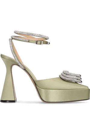 Mach & Mach 140mm Triple Heart Satin Platforms