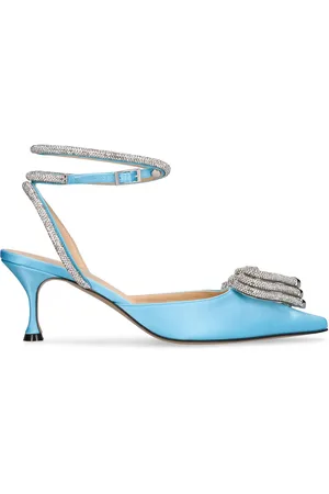 Mach & Mach 65mm Triple Heart Satin Pumps