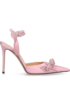 Mach & Mach 110mm Wonder Tulip Satin Slingback Pumps