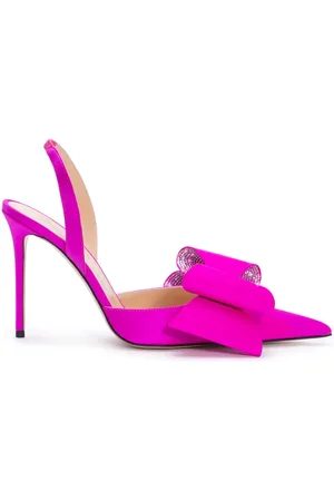 Mach & Mach 110mm Le Cadeau Satin Slingback Pumps
