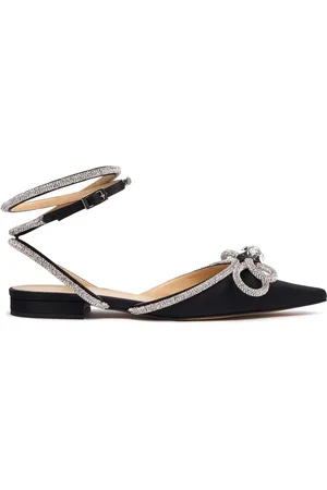 Mach & Mach 10mm Double Bow Satin Flats