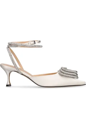 Mach & Mach 65mm Triple Heart Satin Pumps