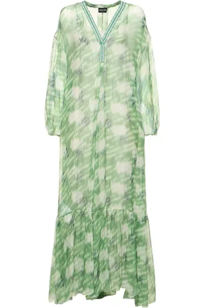 Giorgio Armani Printed Silk Georgette Kaftan Dress
