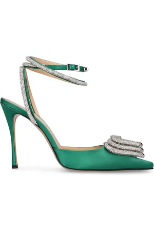 Mach & Mach 110mm Triple Heart Satin Pumps