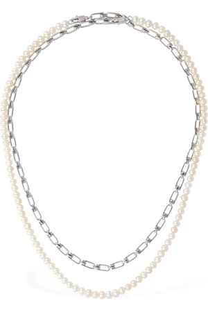 Eera Chain & Pearl Double Reine Necklace
