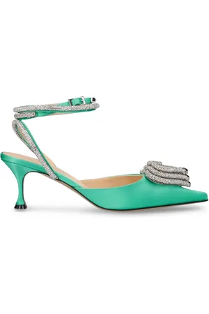 Mach & Mach 65mm Triple Heart Satin Pumps