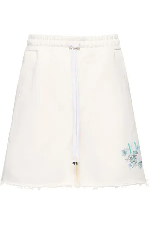 AMIRI Floral Logo Print Jersey Shorts