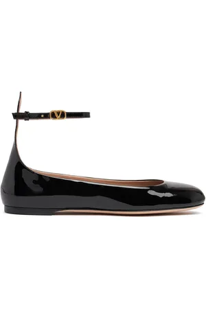 VALENTINO GARAVANI 5mm Tango Patent Leather Ballerina Flats