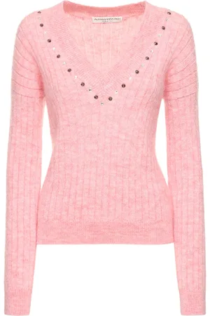 Alessandra Rich Mohair Blend Knit Sweater