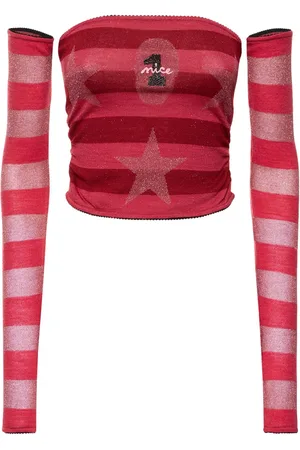 CORMIO Eva Embroidered Wool Blend Knit Top