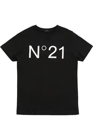 Nº21 Rubberized Logo Cotton Jersey T-shirt