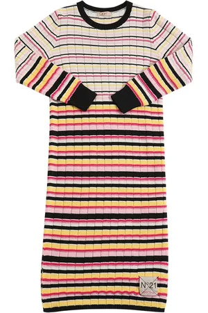 Nº21 Stripes Blend Wool Knit Dress