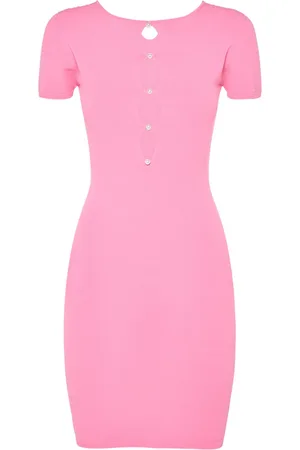 Dsquared2 Viscose Blend Cutout Mini Dress W/pearls
