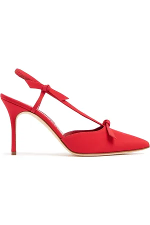 Manolo Blahnik 90mm Corintia Suede Mules