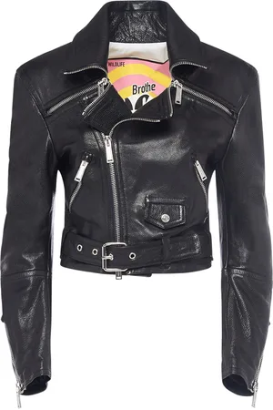 Dsquared2 Leather Biker Jacket W/ Belt