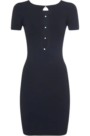 Dsquared2 Viscose Blend Cutout Mini Dress W/pearls