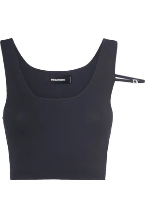 Dsquared2 Cropped Viscose Jersey Tank Top