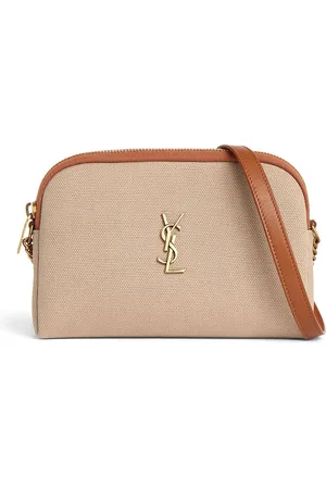 Saint Laurent Mini Gaby Zipped Cotton Pouch With Chain
