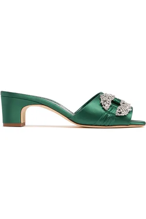 Manolo Blahnik 50mm Prinap Satin Mules