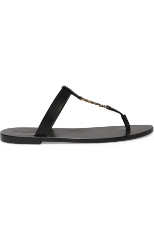 Saint Laurent Cassandre Leather Sandals