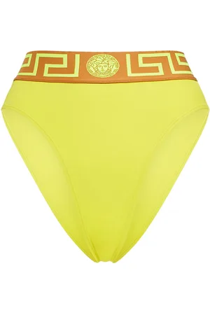 VERSACE Greca Lycra High Rise Bikini Bottoms