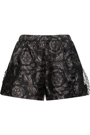 VERSACE Barocco Print Silk Twill Pajama Shorts