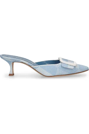 Manolo Blahnik 50mm Maysalebi Grosgrain Mules