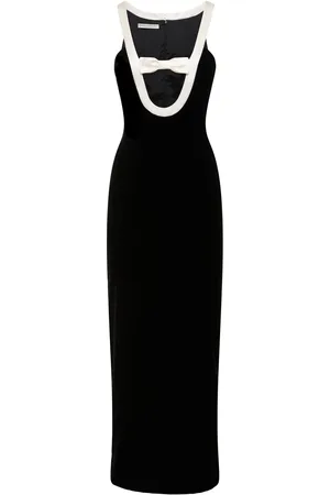 Alessandra Rich Velvet Viscose Evening Dress