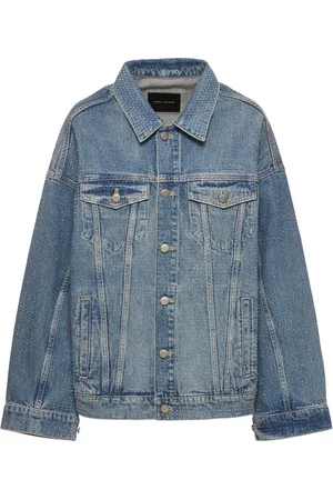 Marc Jacobs Big Trucker Crystal Denim Jacket