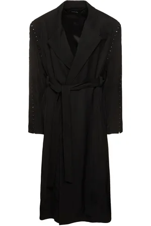 MUGLER Oversize Belted Gabardine Coat