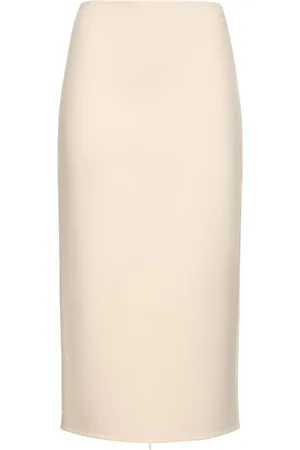 The Row Bartellette Brushed Cashmere Midi Skirt