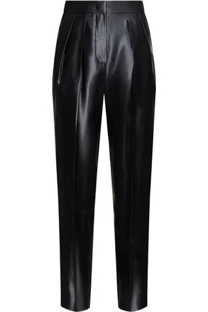 Giorgio Armani Silk & Linen High Waist Straight Pants