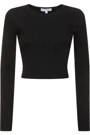 J.W.Anderson Anchor Embroidery Cropped L/s Top