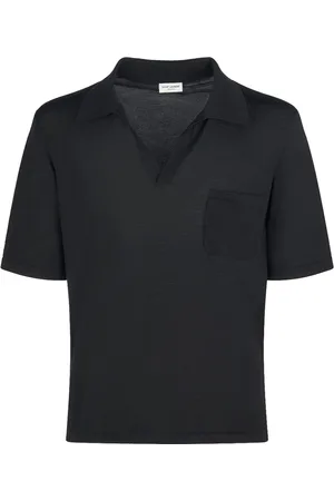Saint Laurent Cassandre Wool Polo Shirt