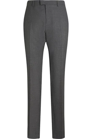 Ami Wool Canvas Cigarette Pants