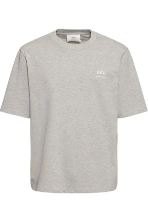 Ami Logo Printed Boxy Cotton T-shirt