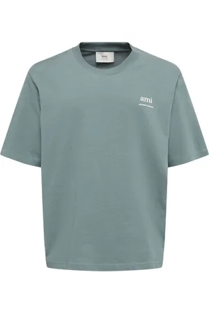 Ami Logo Printed Boxy Cotton T-shirt
