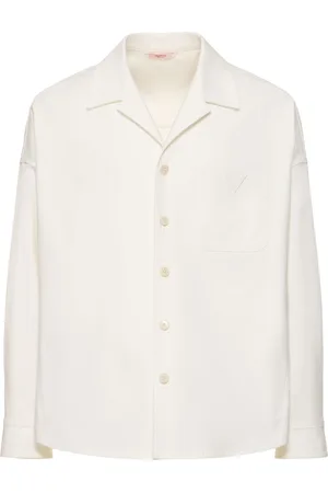 VALENTINO Stretch Cotton Canvas Caban Jacket