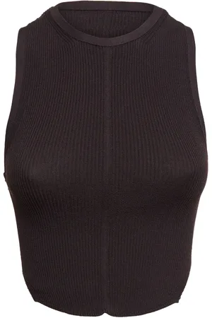 Serafini Stretch Viscose Off-back Crop Top