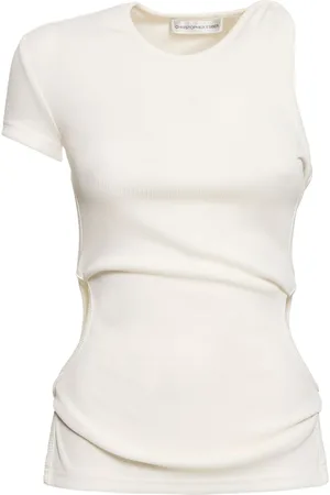 CHRISTOPHER ESBER Twisted Side Cutout One Short Sleeve Top