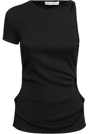 CHRISTOPHER ESBER Twisted Side Cutout One Short Sleeve Top