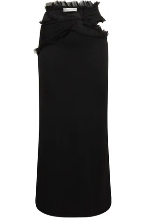 CHRISTOPHER ESBER Carina Cutout Long Skirt W/tulle Details