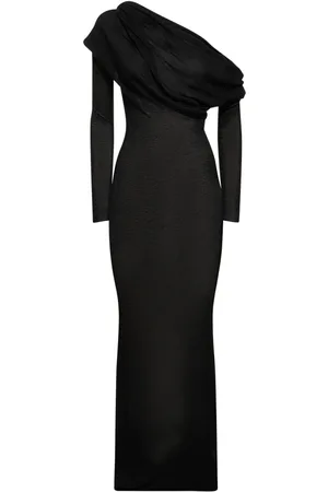 CHRISTOPHER ESBER Radial Wave Wool Knit Maxi Dress