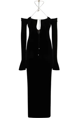 16Arlington Salm Velvet Midi Halter Dress