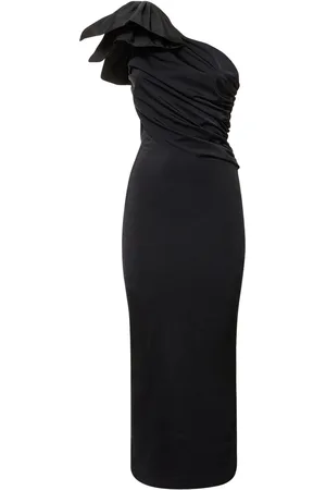 Giambattista Valli Lycra One Shoulder Draped Long Dress