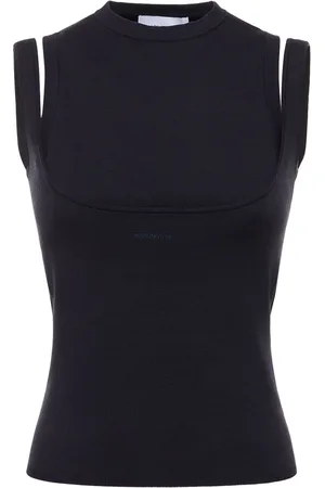 16Arlington Supra Silk & Cotton Knit Crop Top