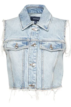 Sportmax Scire Cropped Denim Vest