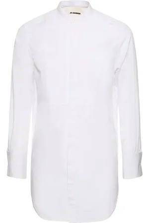 Jil Sander Oversize Cotton Poplin Plastron Shirt