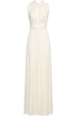 Giambattista Valli Cotton Jersey Halter Neck Long Dress